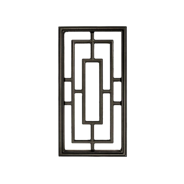 Nuvo Iron RECTANGULAR BLACK CAST ALUMINUM FENCE & GATE INSERT - 9in x 17in ACW57-EC - main